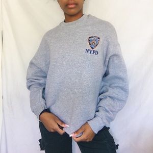 NYPD CREWNECK SOFT GREY SWEATSHIRT